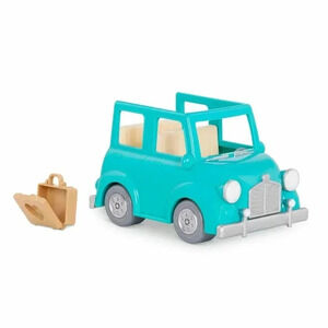 NEW Li'l Woodzeez Blue Car with Suitcase * Great for 3" Mini Dolls / Pets